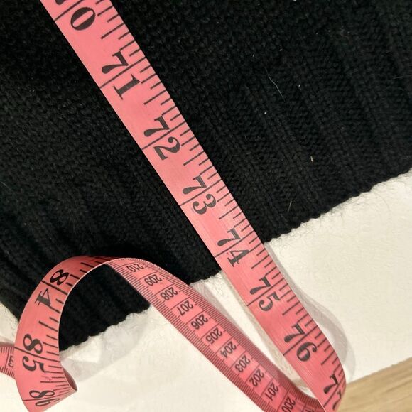 Michael Kors Black Knit Scarf Rhinestone Logo Winter Wrap - Picture 3 of 3